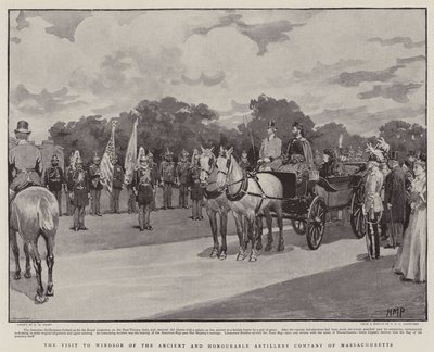 La Visita a Windsor de la Antigua y Honorable Compañía de Artillería de Massachusetts de Henry Marriott Paget