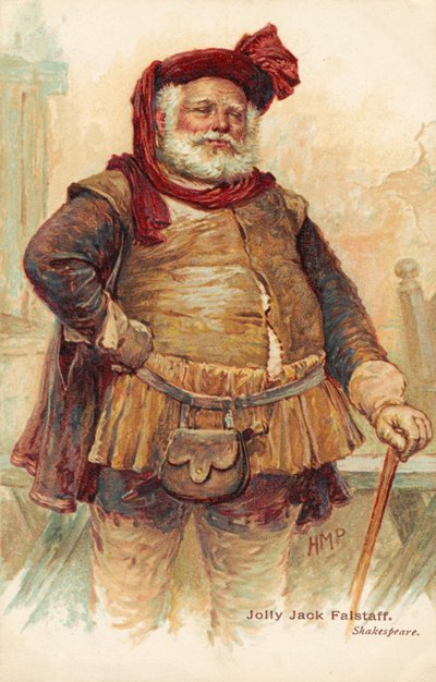 Sir John Falstaff, personaje cómico de William Shakespeare (impresión) de Henry Marriott Paget
