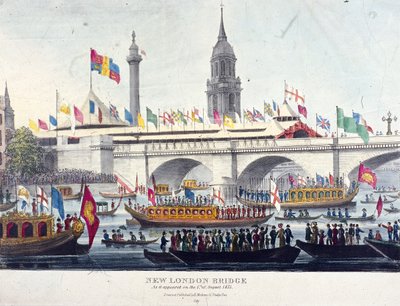 Puente de Londres nuevo, Londres, 1831 de Henry Matthews