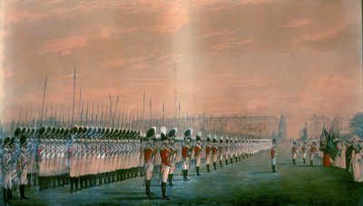 Presentación de colores al Segundo Regimiento de Voluntarios Reales de las Indias Orientales en Lord