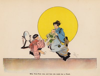 Ilustración de Las aventuras de una muñeca japonesa (litografía en color) de Henry Mayer