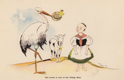 Ilustración de Las aventuras de una muñeca japonesa (litografía en color) de Henry Mayer