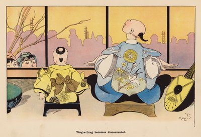 Ilustración de Las aventuras de una muñeca japonesa (litografía en color) de Henry Mayer