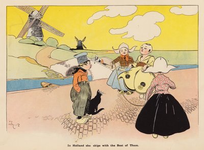Ilustración de Las aventuras de una muñeca japonesa (litografía en color) de Henry Mayer