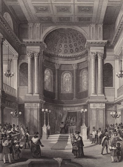 Celebración de la Fiesta de los Tabernáculos, Sinagoga Judía, Great St Helen