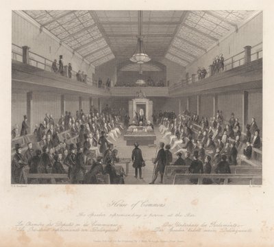 Cámara de los Comunes/ El Presidente reprendiendo a una persona en el Colegio de Abogados de Henry Melville