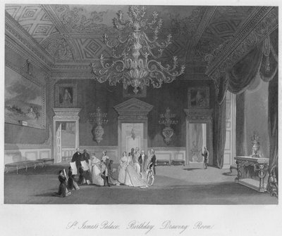 Palacio de St. James. Cumpleaños. Salón de Dibujo, c. 1841 de Henry Melville