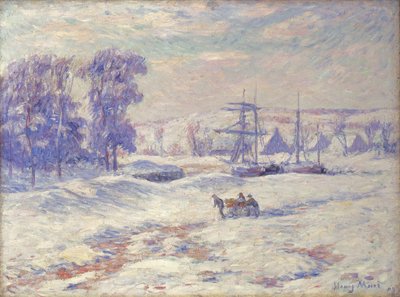 Nieve en Quimper, 1909 de Henry Moret