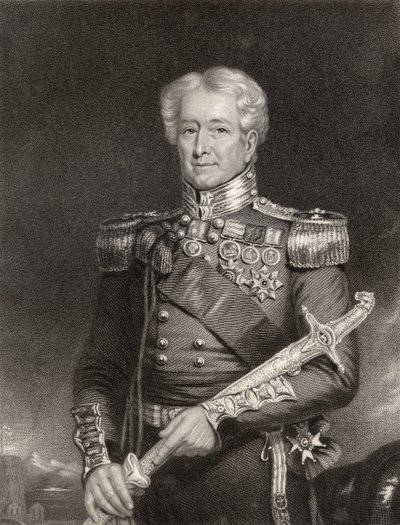Sir Robert Henry Sale, grabado por F. Holl, de 
