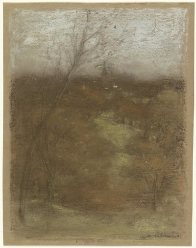 Vista de un valle con un arroyo de Henry Muhrmann