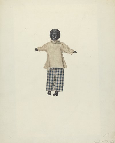 Muñeca negra con cabeza de porcelana de Henry Murphy