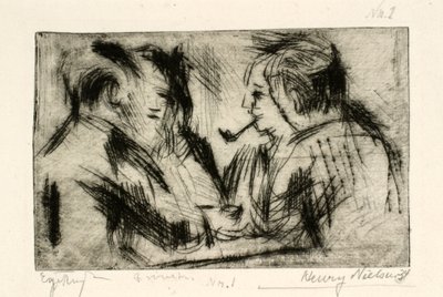 Cuatro hombres alrededor de una mesa de Henry Nielsen