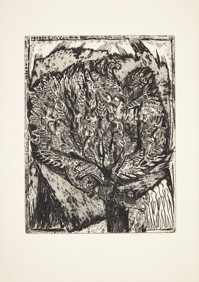 Løkken. Paisaje de dunas con cartel de Henry Nielsen