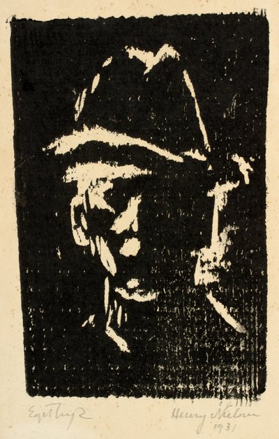 Retrato de hombre con sombrero de Henry Nielsen