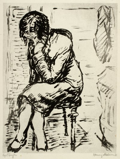 Retrato de la hermana del artista Ella Wahlgreen Nielsen de Henry Nielsen