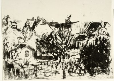 Vista de jardines y casas de Henry Nielsen
