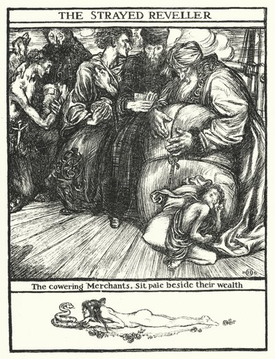 Poema de Matthew Arnold: El reveller extraviado (grabado) de Henry Ospovat