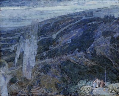 Ángeles apareciendo ante los pastores, ca. 1910 de Henry Ossawa Tanner