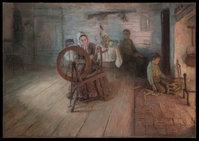 Girando a la luz del fuego de Henry Ossawa Tanner