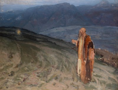Estudio para Moisés y la zarza ardiente de Henry Ossawa Tanner