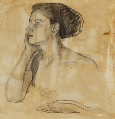 Estudio para el retrato de la Sra. Atherton Curtis de Henry Ossawa Tanner