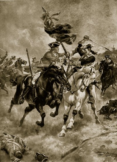 La batalla de Blenheim: La caballería en acción, ilustración de 