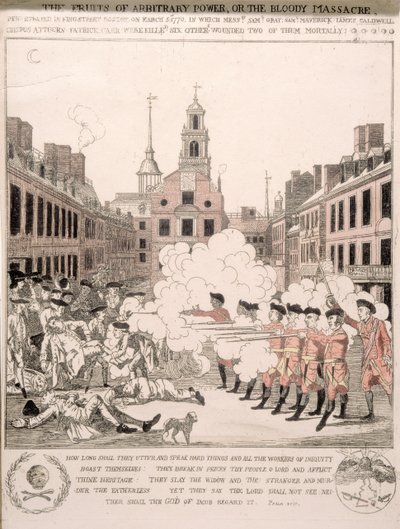 La Masacre de Boston, 5 de marzo de 1770 de Henry Pelham