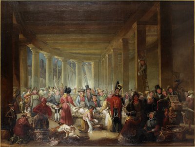 El Viejo Mercado de Pescado, Sandhill, Newcastle upon Tyne de Henry Perlee Parker