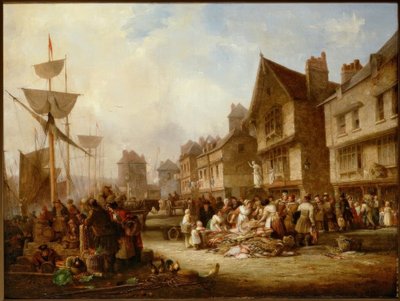 El viejo muelle, Newcastle de Henry Perlee Parker