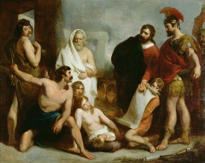 Los romanos enseñan las artes mecánicas a los antiguos británicos de Henry Perronet Briggs
