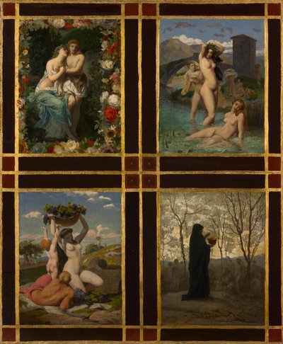Las cuatro estaciones, 1850 de Henry Picou