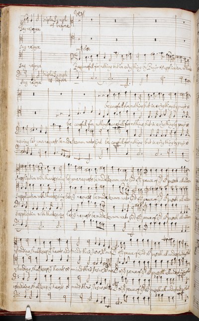 Partitura autógrafa de Purcell de 