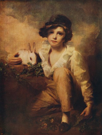Niño y Conejo, 1814, c1915 de Henry Raeburn