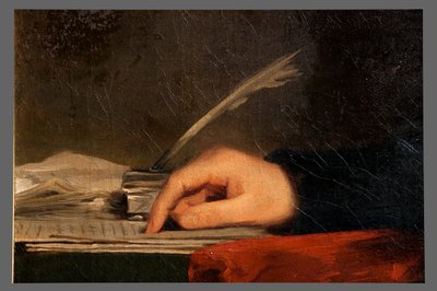 Detalle del Retrato de Alexander Hamilton de Henry Raeburn