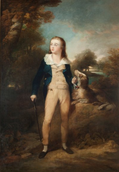 El maestro Cathcart y su perro, c.1810 (óleo sobre lienzo) de Henry Raeburn