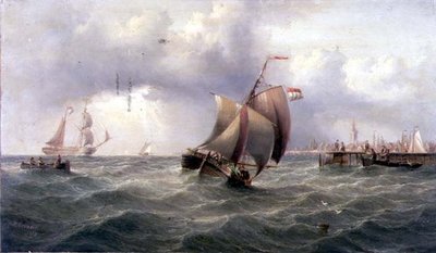 Un Barco Holandés en un Embarcadero de Henry Redmore