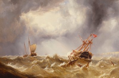 Desarbolado en una tormenta frente a la costa de Kent de Henry Redmore