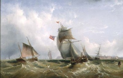 Barcos frente a la costa de Henry Redmore