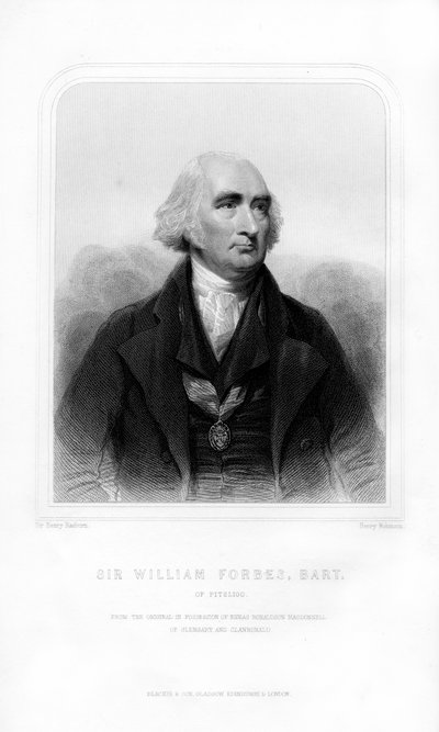 Sir William Forbes de Pitsligo, 6º Baronet, banquero escocés, 1870 de Henry Robinson