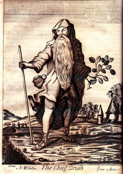 El jefe druida de Mona Antiqua Restaurata, 1723 de Henry Rowlands