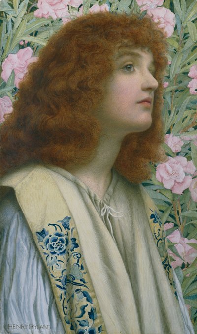 Adelfa (gouache y acuarela sobre tabla) de Henry Ryland