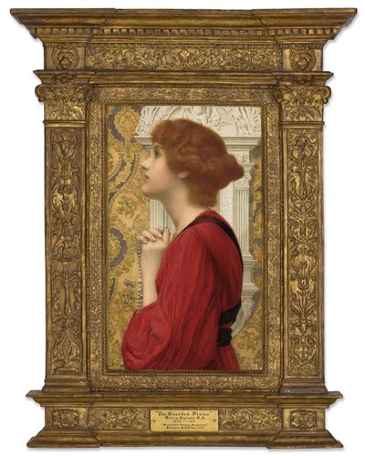 The Guarded Flame (lápiz, acuarela y acuarela realzada con goma arábiga sobre papel verjurado) de Henry Ryland