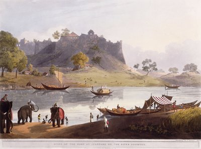 Ruinas del puerto en Juanpore en el río Goomtee, 1824 de Henry Salt