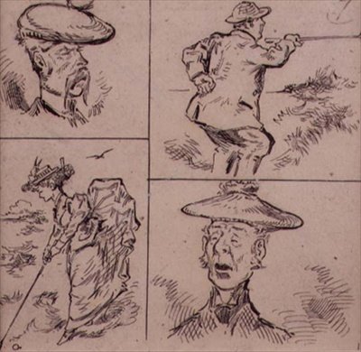 Golfistas, ilustración de la revista 