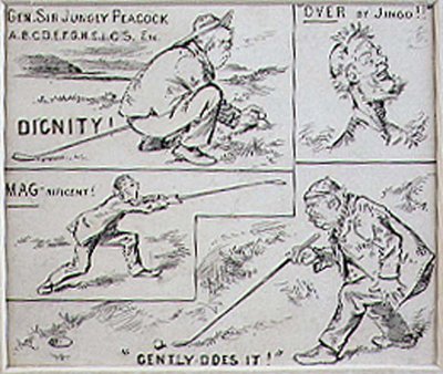 Movimientos de golf, ilustración de la revista 