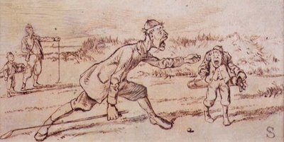 Gritando al caddie, ilustración de la revista 