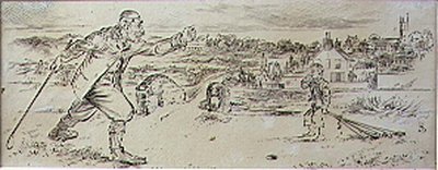 El golfista furioso, ilustración de la revista 