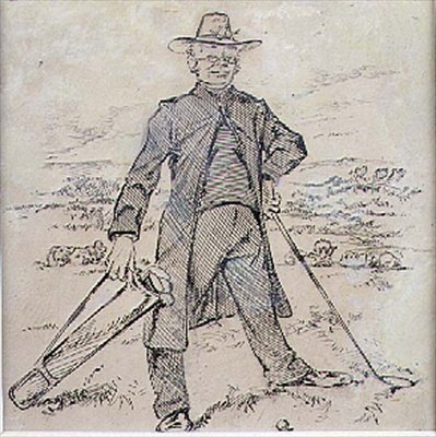 El golfista pensativo, ilustración de la revista 