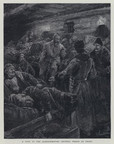 Una visita a la prisión central de Alexandrofski por la noche de Henry Sandham