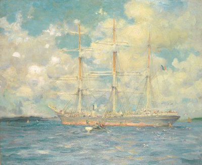Un Barco Francés en la Bahía de Falmouth, 1902 de Henry Scott Tuke
